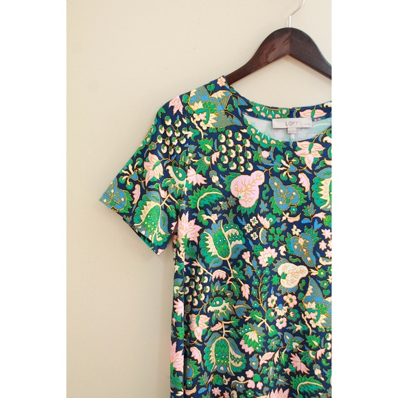 loft floral swing dress